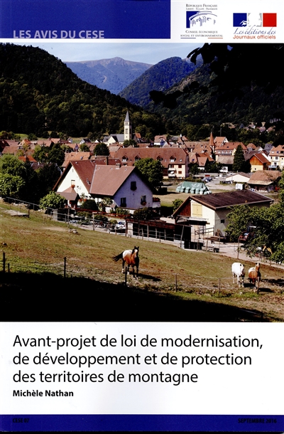 Avant-projet de loi de modernisation, de développement et de protection des territoires de montagne