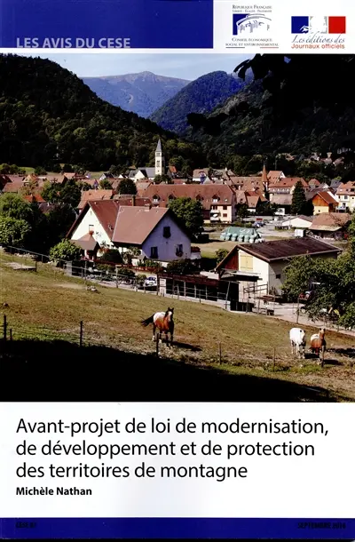 Avant-projet de loi de modernisation, de développement et de protection des territoires de montagne
