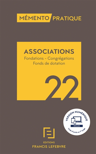 Associations : fondations, congrégations, fonds de dotation : 2022