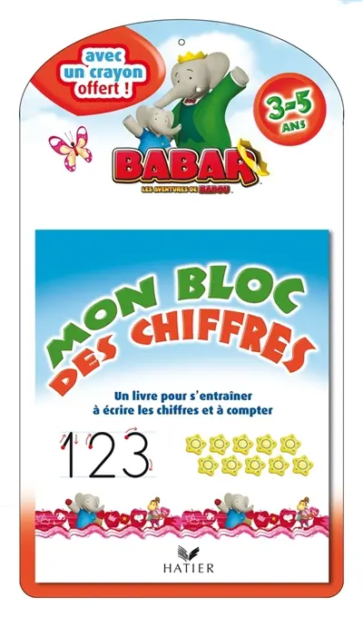 Mon bloc des chiffres : un livre pour s'entraîner à écrire les chiffres et à compter