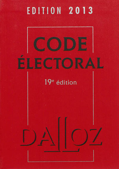 Code électoral 2013