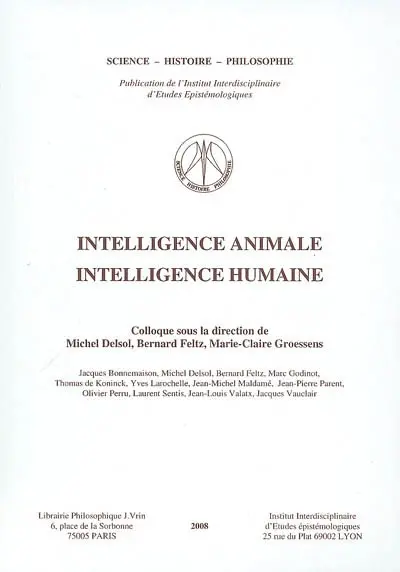Intelligence animale, intelligence humaine