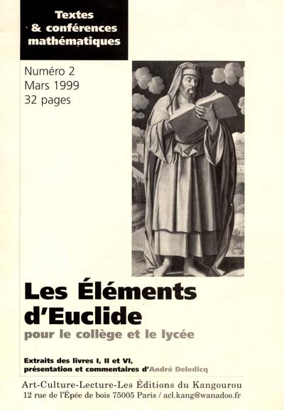 Les éléments d'Euclide pour le collège et le lycée : extraits des livres I, II et VI