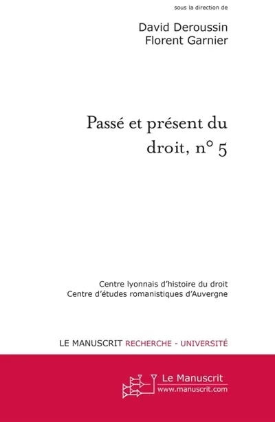 Passé et présent du droit, n° 5