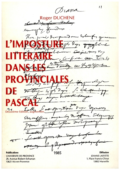 L'Imposture littéraire dans les Provinciales, de Pascal