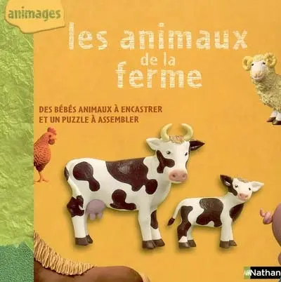 Les animaux de la ferme : des bébés animaux à encastrer et un puzzle à assembler