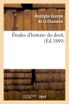 Etudes d'histoire du droit, (Ed.1889)