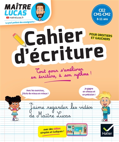 Cahier d'écriture CE2, CM1,...