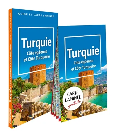 Turquie : côte égéenne et côte turquoise : guide et carte laminée