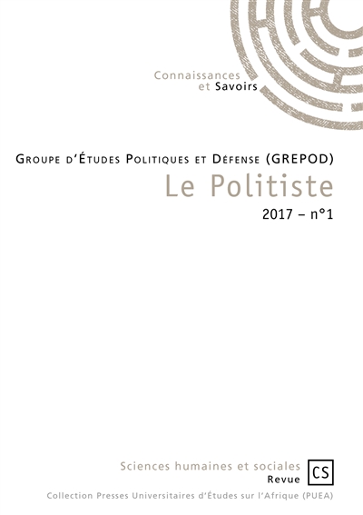 Le politiste : revue gabonaise de sciences politiques, n° 1(2017)