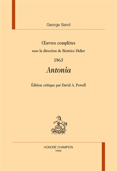 Oeuvres complètes. Antonia : 1863