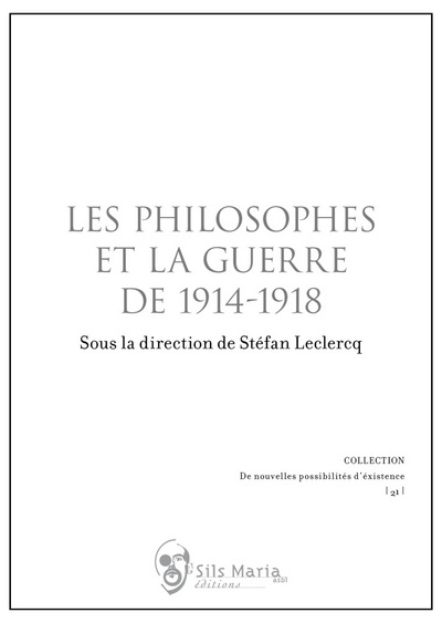 Les philosophes et la guerre de 1914-1918