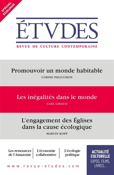 etudes, n° 4256. spécial écologie