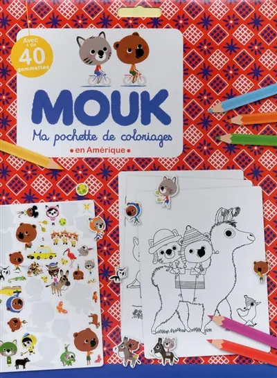 Mouk en Amérique : ma pochette de coloriages