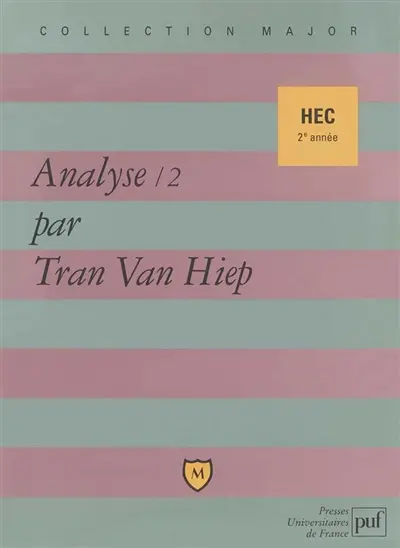 Analyse, seconde année