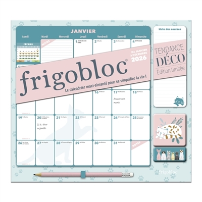 Frigobloc Mensuel 2026 Déco...