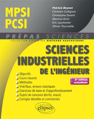 Sciences industrielles de l'ingénieur MPSI, PCSI