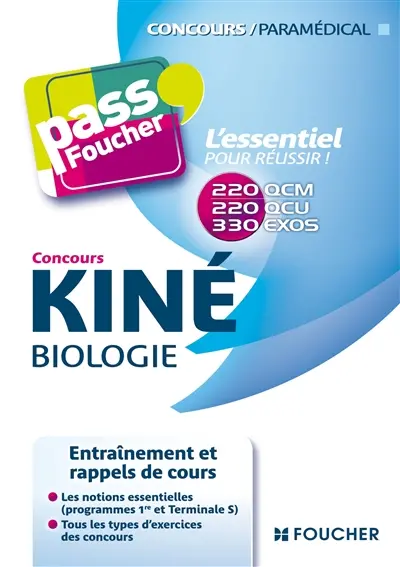 Kiné biologie : concours : entraînement et rappels de cours