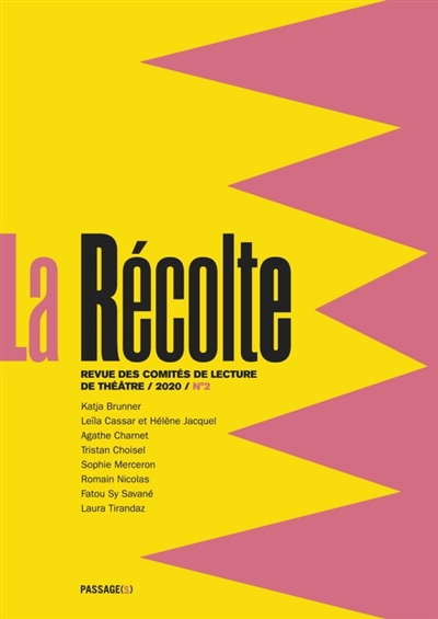 Récolte (La) : revue des comités de lecture de théâtre, n° 2