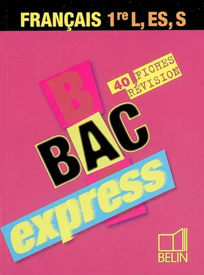 Français 1re L, ES, S : 40 fiches révision