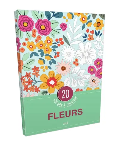 Fleurs : 20 cartes à colorier