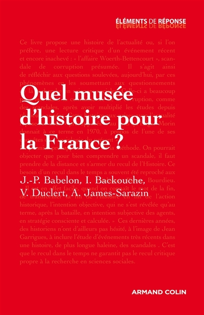 Quel musée d'histoire pour la France ?