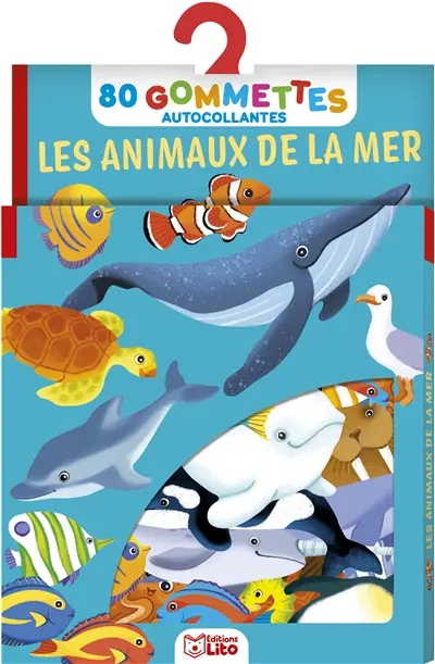 Les animaux de la mer : 80 gommettes autocollantes
