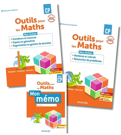 Outils pour les maths CP : 2 fichiers + mémo