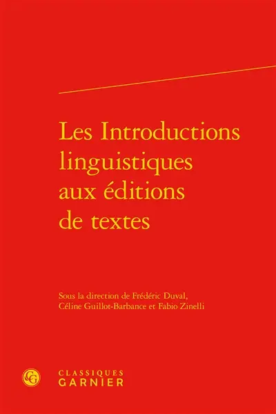Les introductions linguistiques aux éditions de textes
