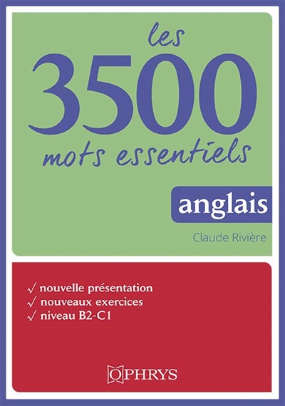 Les 3.500 mots essentiels : anglais