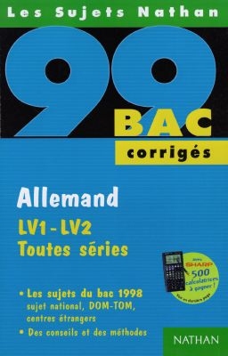 Allemand, LV1-LV2, toutes séries, bac 1999