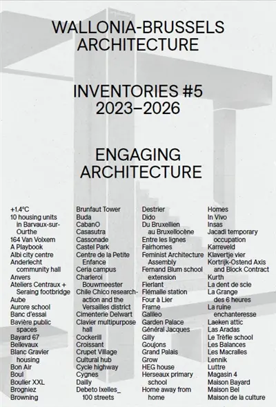 Wallonia-Brussels 2023-2026 : engaging architecture