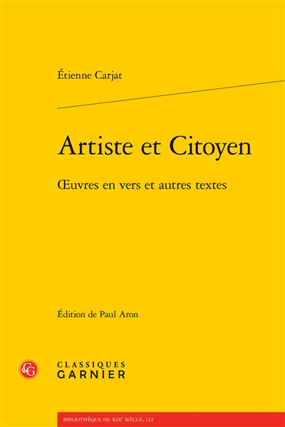 Artiste et citoyen : oeuvres en vers et autres textes
