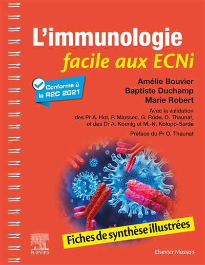 L'immunologie facile aux ECNi : fiches de synthèse illustrées