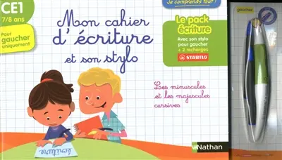 Mon cahier d'écriture et son stylo : CE1, gaucher