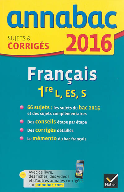 Français 1re L, ES, S : 2016