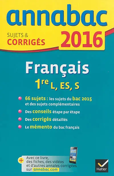 Français 1re L, ES, S : 2016