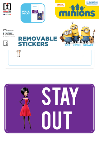 Minions : stay out : stickers