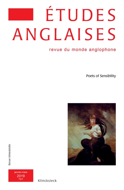 Etudes anglaises, n° 72-1. Poets of sensibility