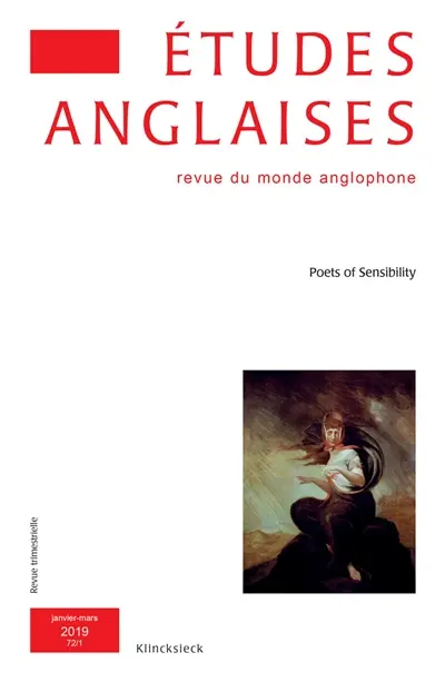 Etudes anglaises, n° 72-1. Poets of sensibility