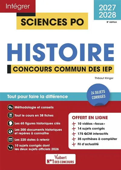 Histoire : concours commun des IEP, 2027-2028