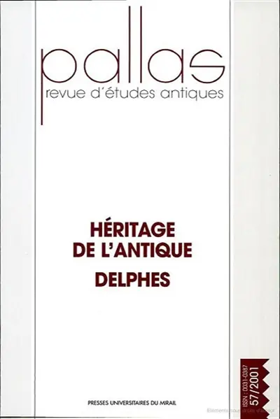 Pallas, n° 57. Héritage de l'Antique