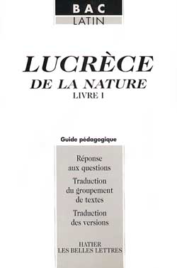 De la nature, Lucrèce : guide pédagogique