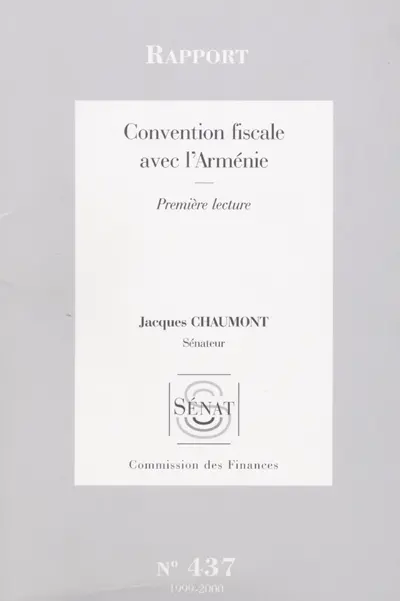 Convention fiscale avec l'Arménie : rapport, première lecture