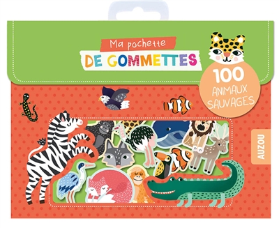 ma pochette de gommettes : 100 animaux sauvages