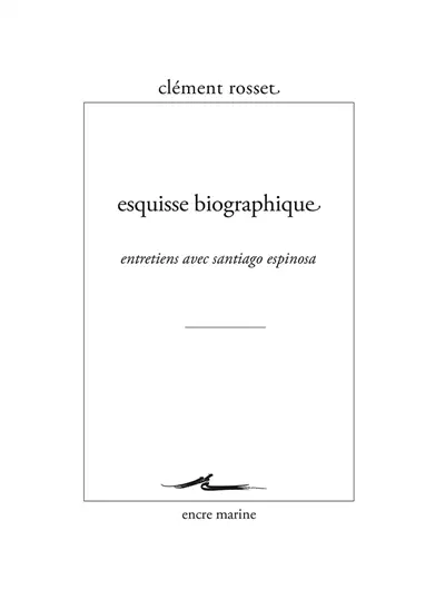 Esquisse biographique : entretiens avec Santiago Espinosa