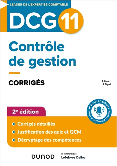 DCG 11, contrôle de gestion...