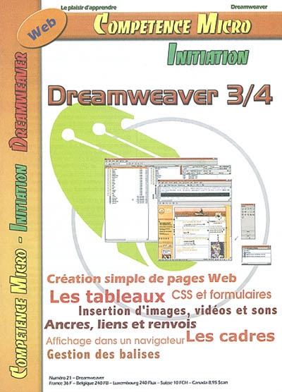 Compétence Micro-Initiation, n° 21. Dreamweaver 3-4