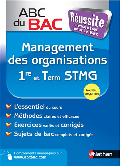 Management des organisations 1re et terminale STMG : programme 2013