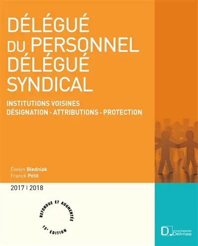 Délégué du personnel, délégué syndical : institutions voisines, désignation, attributions, protection : 2017-2018